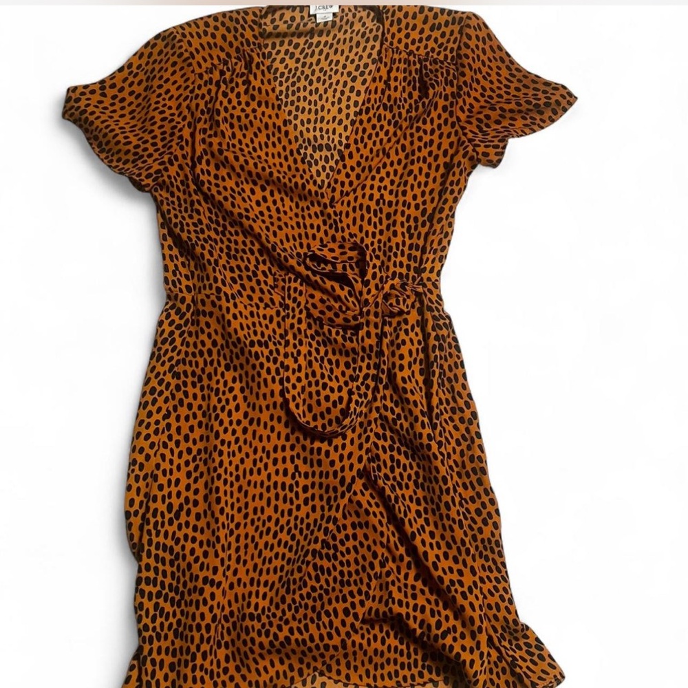 J. Crew Brown and Black Midi Dress